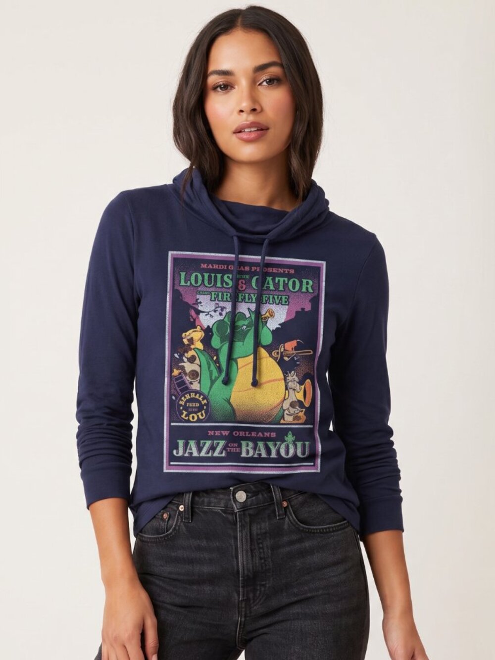 NWOT | Disney Louis & Gator "Jazz on the Bayou" Lightweight Hoodie | Small